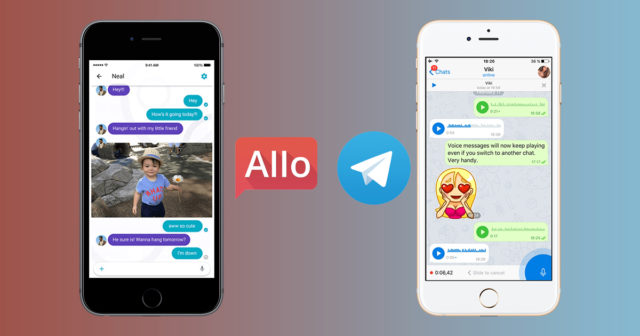 telegram v0s google allo