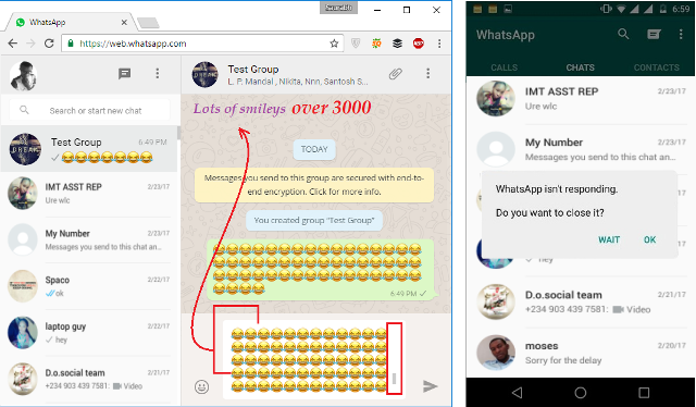 WhatsApp Non-Responsive