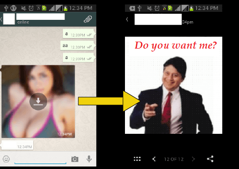 WhatsApp Photo Prank