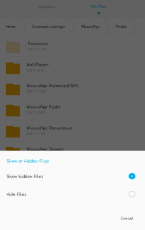 unhide folder